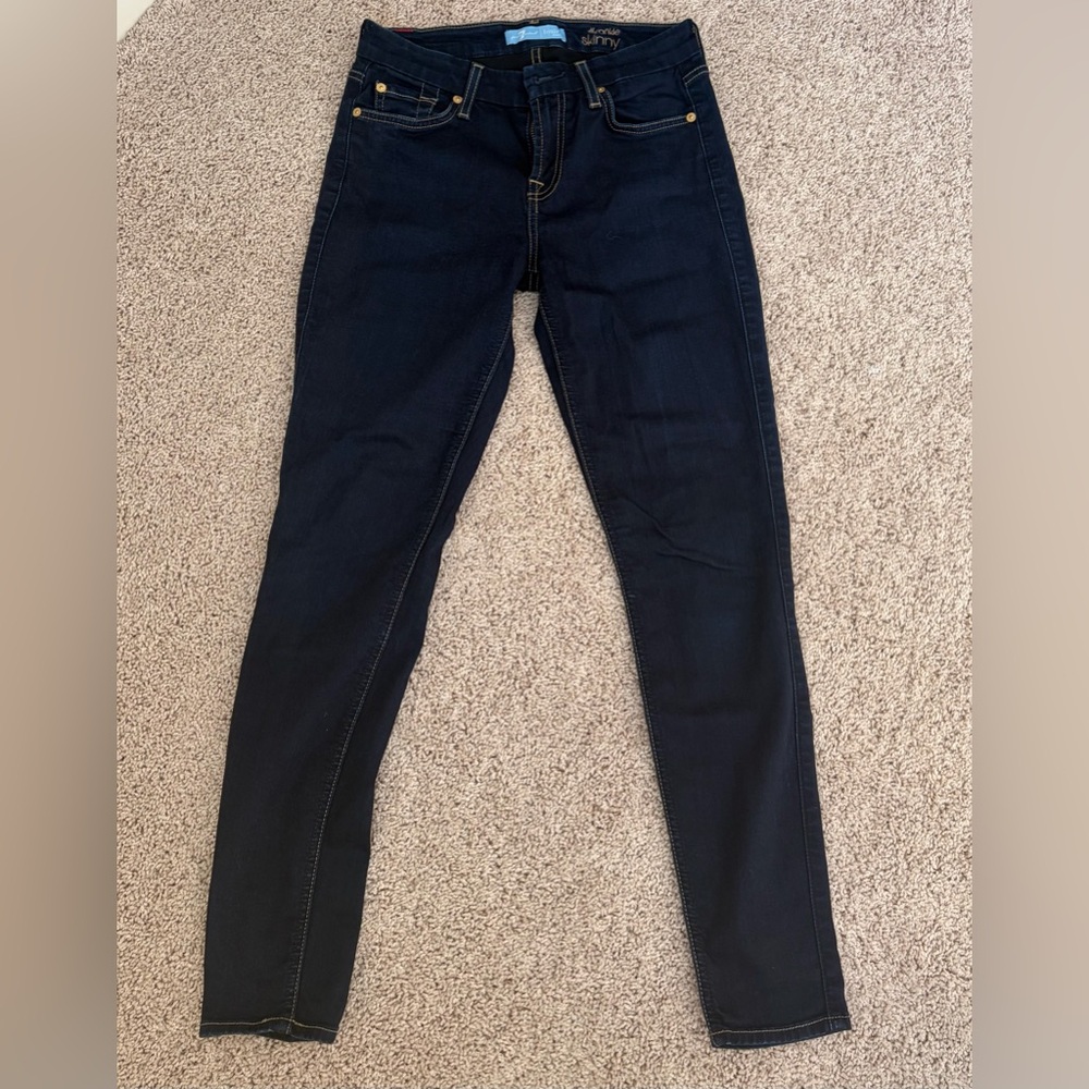 7 for All Mankind Women's Dark Blue Jeans b (air) size 26